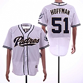 Padres 51 Trevor Hoffman White Cool Base Jersey Dzhi,baseball caps,new era cap wholesale,wholesale hats